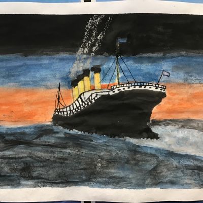 The Titanic in Watercolour